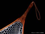 Custom Claro Walnut burl, Mahogany & Wenge Net with Latigo Leather & Claro Walnut Magnetic Net Catch