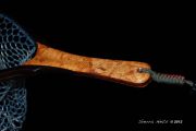 Custom Carolina Cherry Burl Net with Copper Inlays and Wenge Hoop