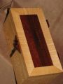 Quartersawn Sycamore Hummingbird Box.  Hinges And Hummingbird latch are Cocobolo.  Top is Snakewood 