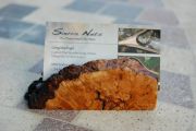 Carolina Cherry Burl Biz Card Holder