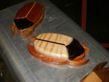 Custom Scarabs in highly figured hardwoods