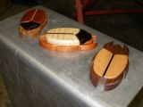 Custom Scarabs in highly figured hardwoods