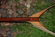Large Custom Lasered Net of Curly Ash, figured Mahogany, Wenge, and Maple