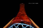 Custom fly fishing net of Amboyna Burl, Mahogany & Wenge