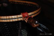 Small Fry- A Custom Redwood Burl, Wenge, Mahogany & Curly Maple Fly Fishing Net  by Sierra Nets