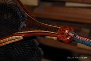 Small Fry- A Custom Redwood Burl, Wenge, Mahogany & Curly Maple Fly Fishing Net  by Sierra NetsSmall
