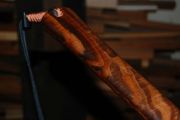 Custom fly fishing net by Sierra Nets in curly Claro Walnut, Wenge, and salvaged Mahogany