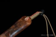 Custom Claro Walnut Fly Fishing Net by Sierra Nets w-Two Custom Carolina Cherry Burl Reel Seats