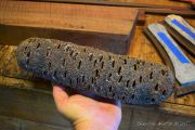 Trancendence-A Custom Banksia Pod Net with inlaid Kingman Turquoise by Sierra Nets