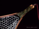 A custom Maple burl fly fishing net by Sierra Nets