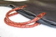 Our Newest edition Bison & Latigo Leather Custom Net case w/Braided Handles