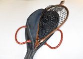 Our Newest edition Bison & Latigo Leather Custom Net case w/Braided Handles