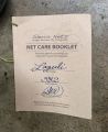 Signed care booklet is included