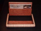 Custom Wenge, Carob, and Curly Maple Business Card Case