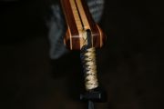 A Custom Net made of Curly Walnut & Curly Maple w/Integrated Magnetic Catch & Inlaid Brass Name
