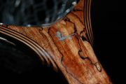 Custom Net by Sierra nets-Beautiful Spalted Maple & Wenge net with inlaid aluminum monogram and fly 