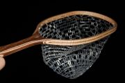 Custom Sierra Net- Claro walnut & Curly Maple with Inlaid aluminum Fly & Monogram