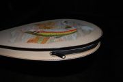 A Custom Leather Net Case with a Jumping Rainbow