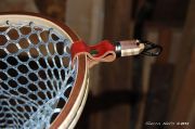 Sierra Nets Custom Curly Maple & Walnut Net with Chrisocolla Inlaid Dun