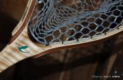 Sierra Nets Custom Curly Maple & Walnut Net with Chrisocolla Inlaid Dun